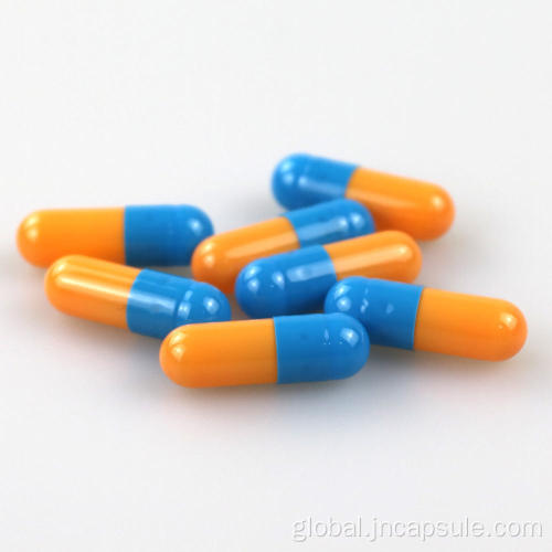 Waterproof Empty Pill Capsules Size 0 orange blue capsule shell Factory